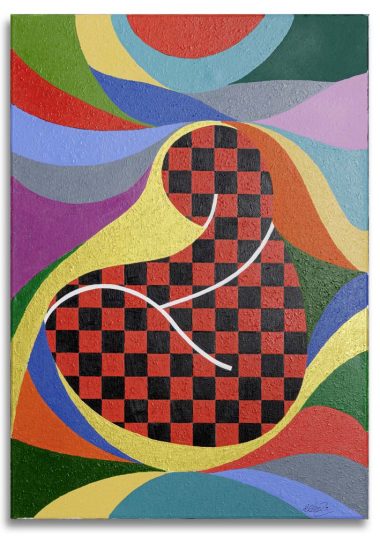 Hüterin der bunten Welt • 44x63 • Leinwand auf Rahmen