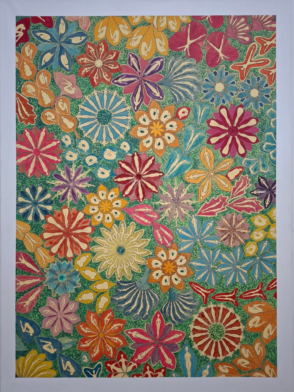 Neophyten • 90x120 • Leinwand auf Rahmen • Acrylmalerei mit Giclée