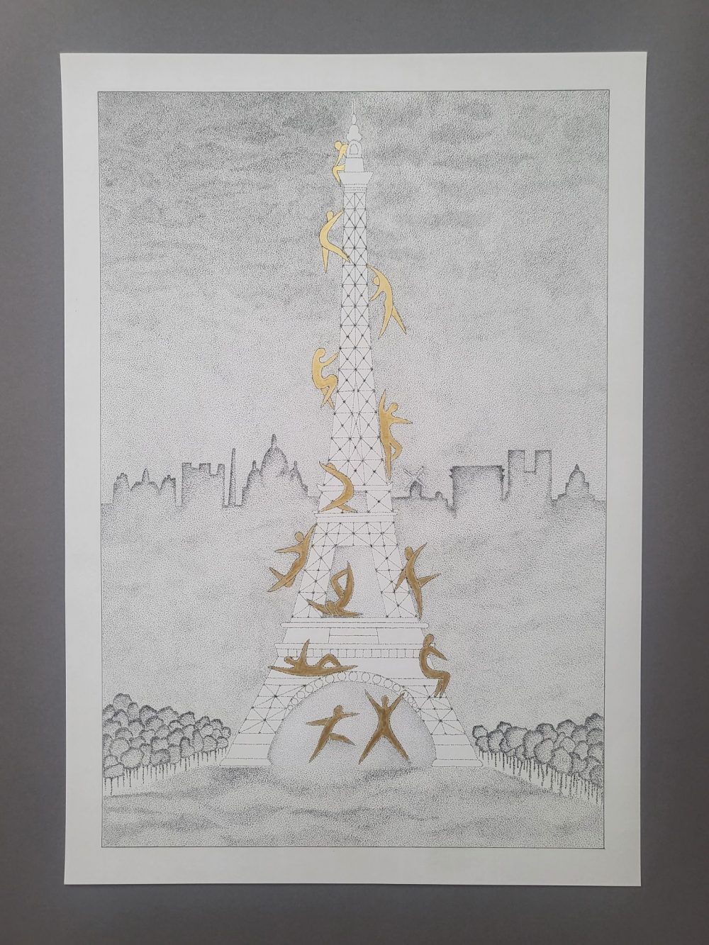 Olympiade 2024 • 42x60 • Original • als Giclée Print möglich